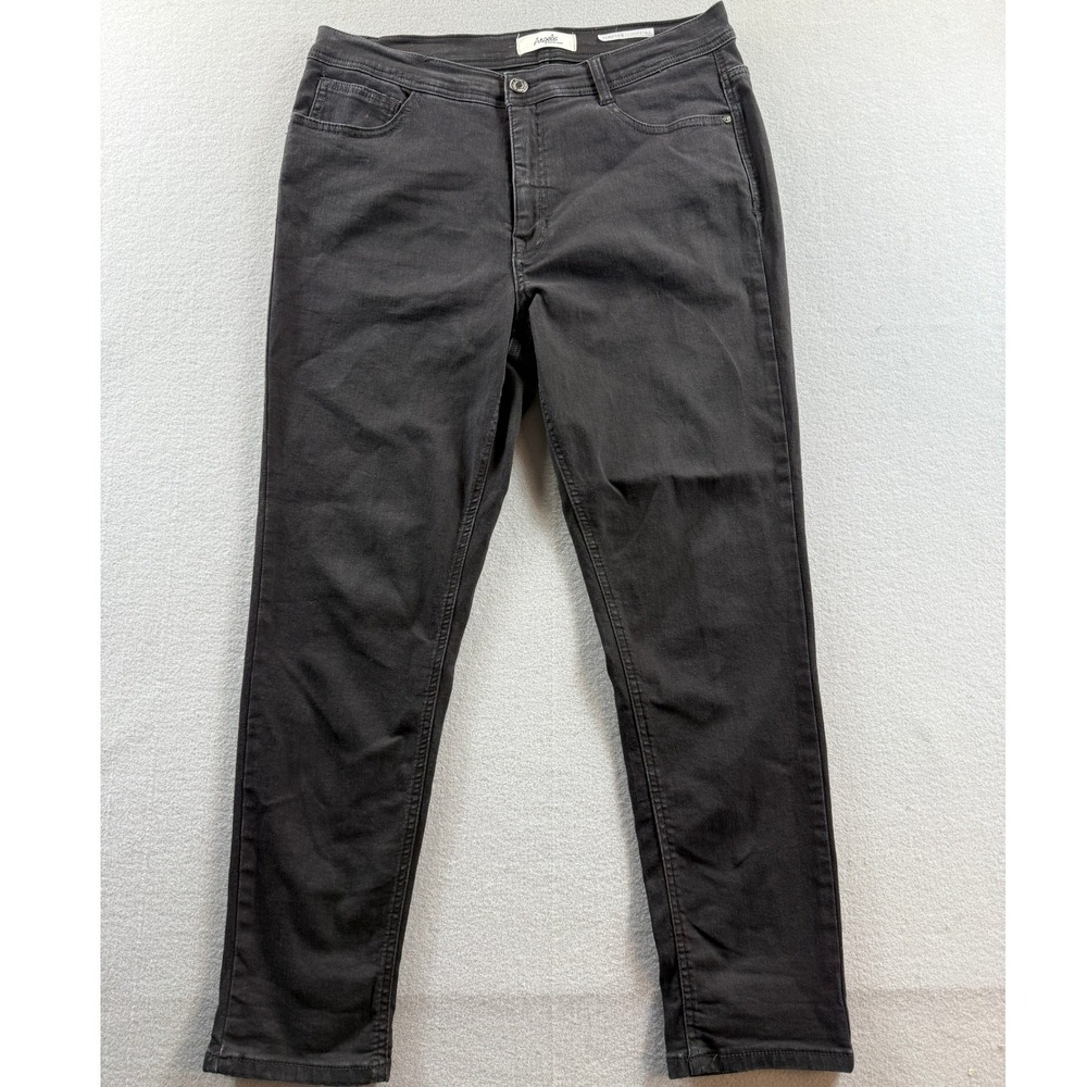 Angels Forever Young Jeans Women 16 Black Convertible Straight Leg 35x27